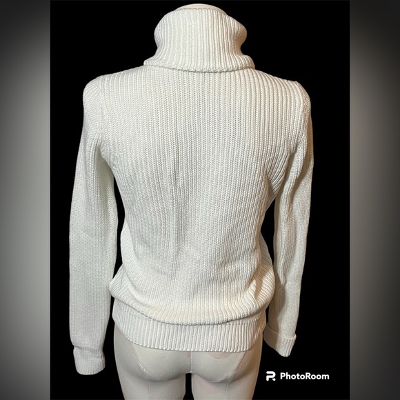 Lauren Ralph Lauren Cable Knit cardigan Sweater with pockets - Picture 6 of 10